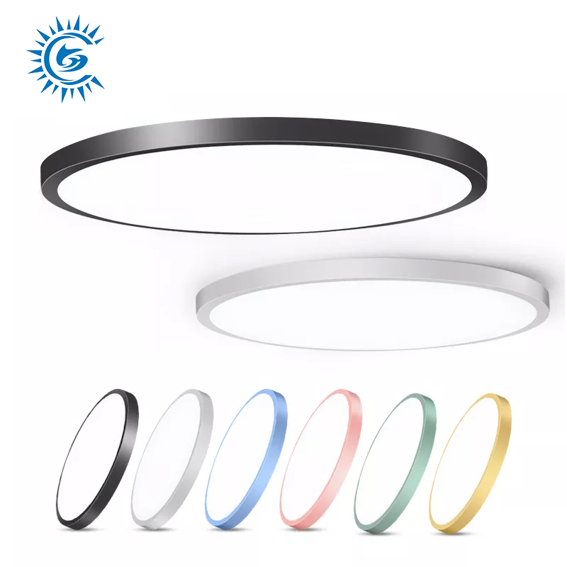 Simple indoor exposed ceiling light 16-70w 120° high luminous effect super bright led ceiling light pink black blue